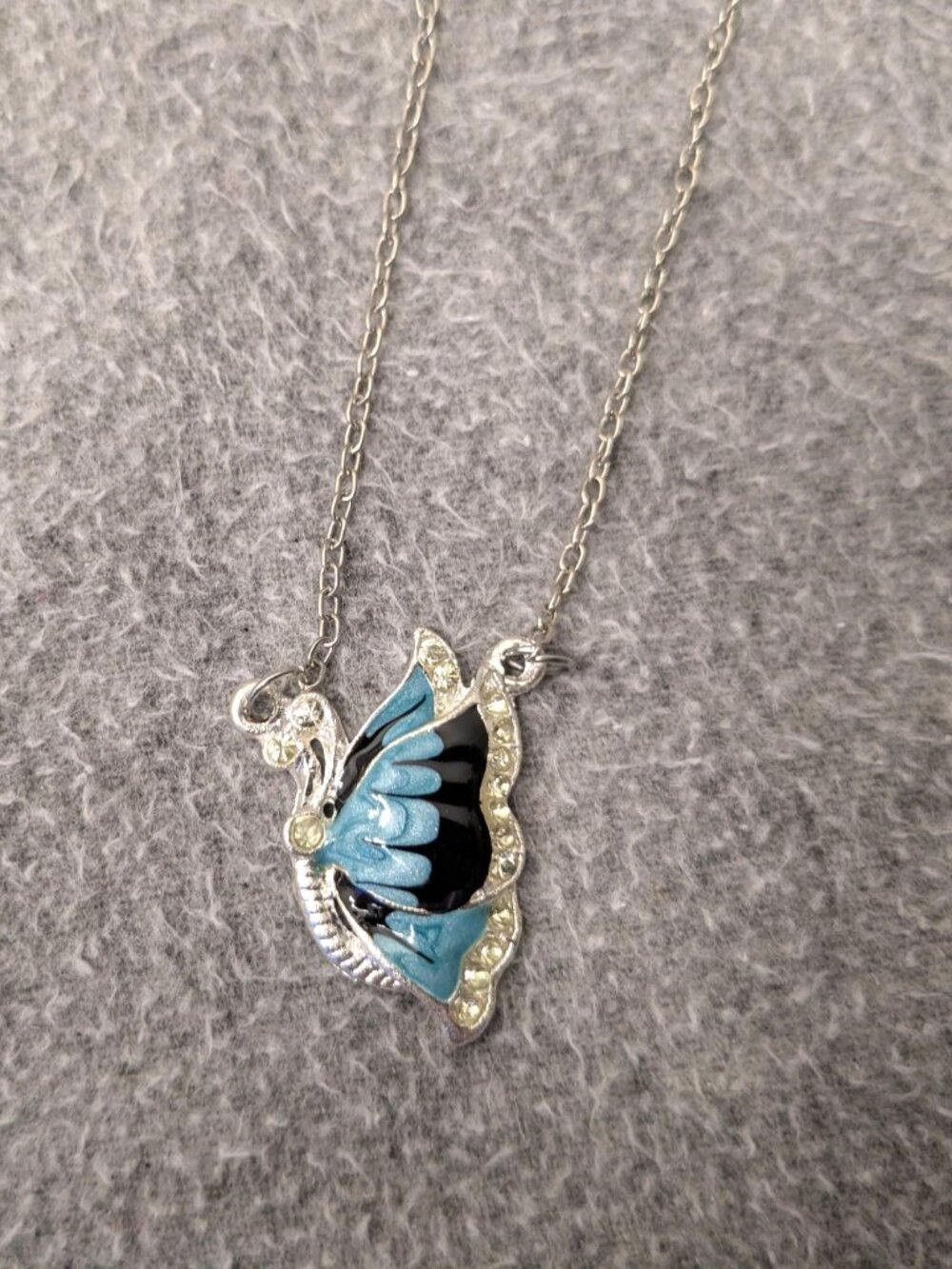 New!  Enamel Butterfly Necklace